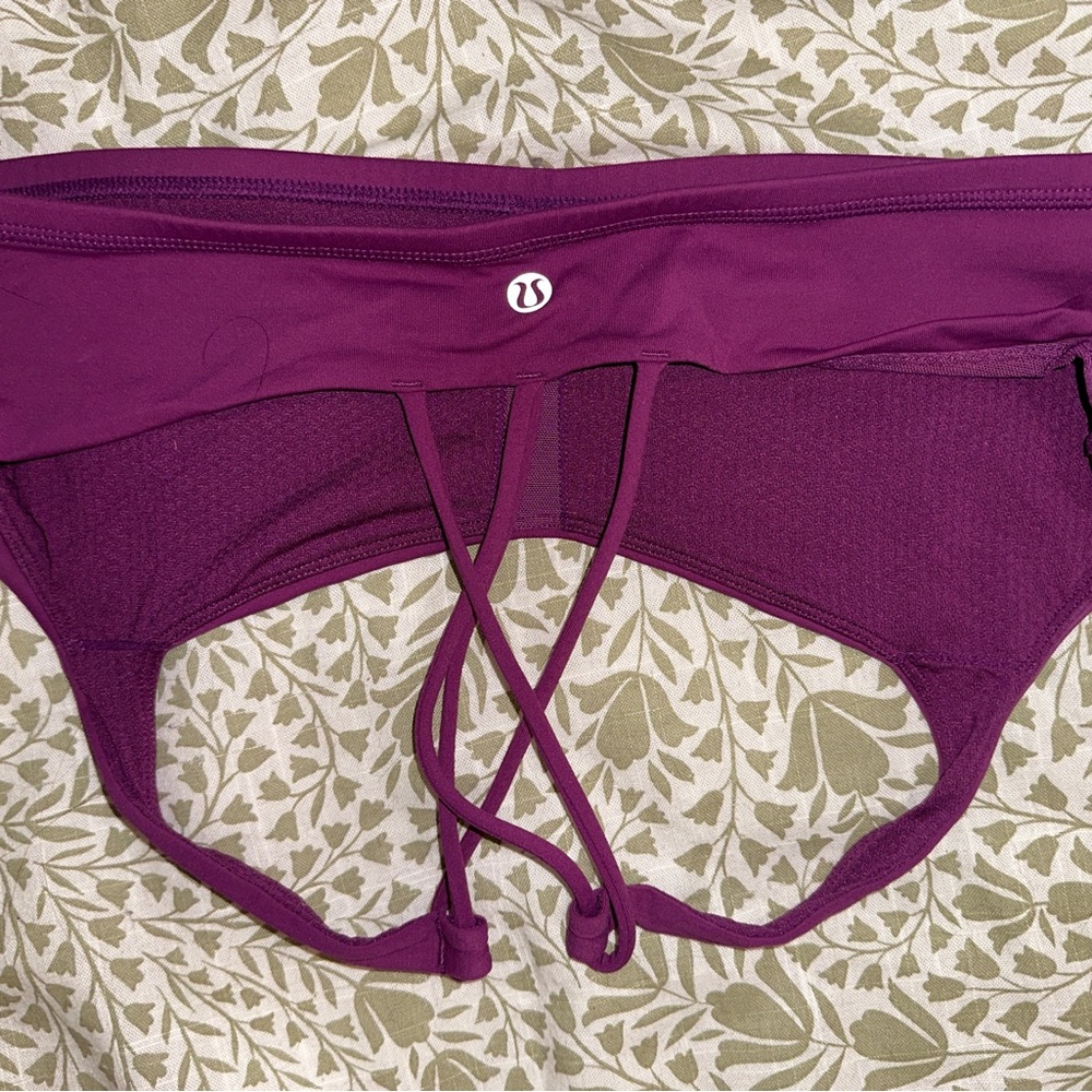 Lululemon Vibrant Purple Strappy Sports Bra Size 10 - Picture 4 of 4